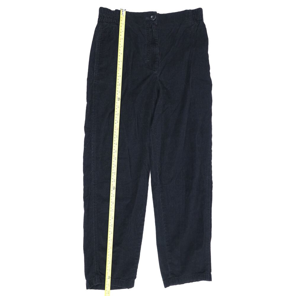 Contemporary Modern Minimalist COS Black Corduroy Barrel Leg Crop Pants — Size 6 - Picture 10 of 12